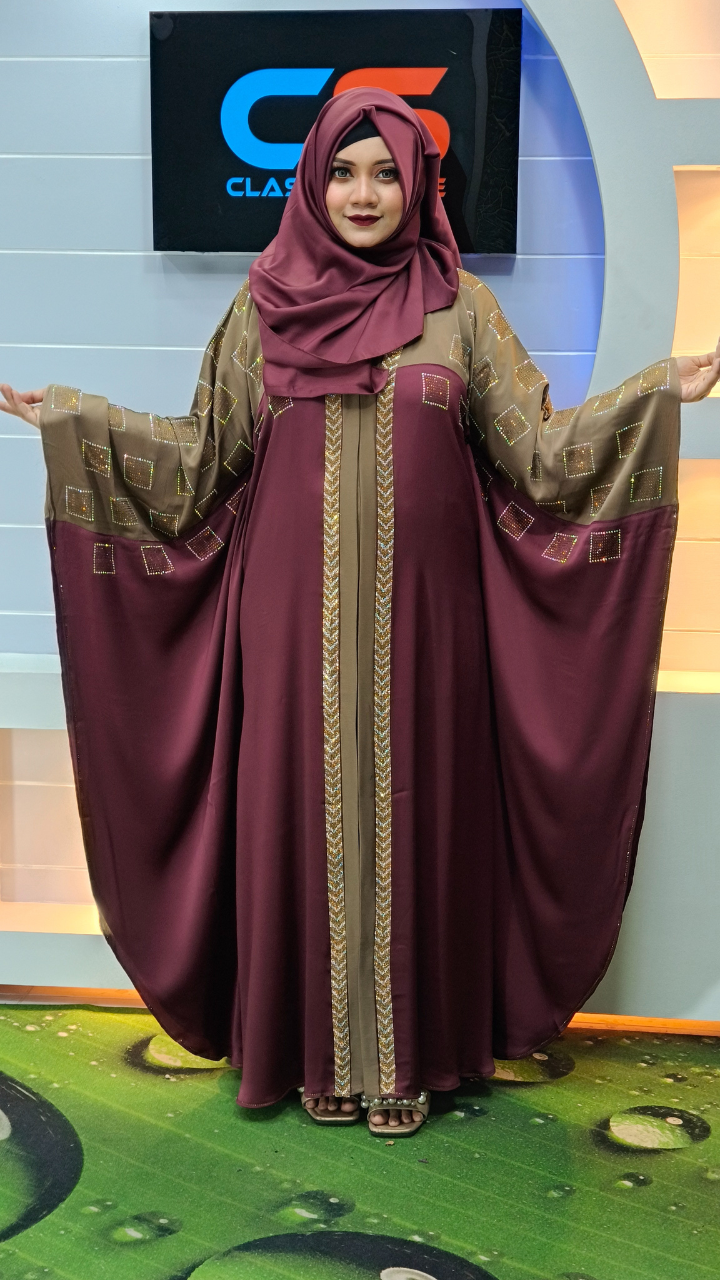 Eid Exclusive Premium Abaya Collection With 2 Color Contrast koliza