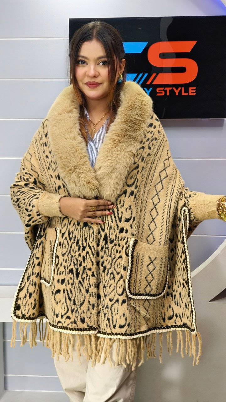 New Design China Stylish Poncho For Women