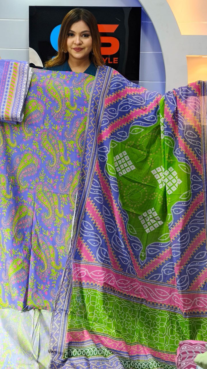 New Exclusive Bin Hameed Lawn Three Piece With Print Salwar