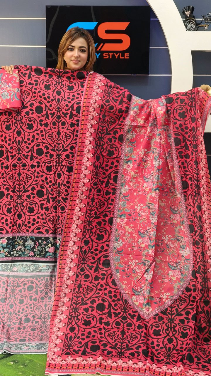 New Exclusive Bin Hameed Lawn Three Piece With Print Salwar