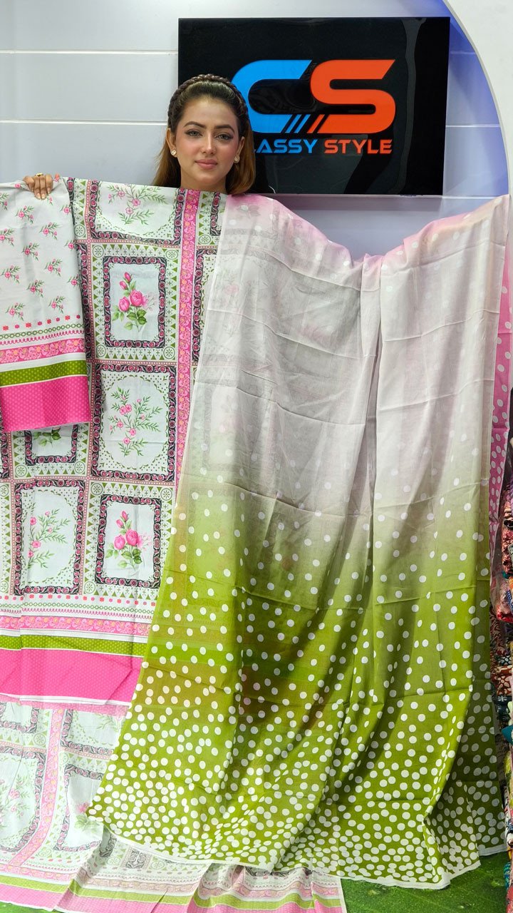 New Exclusive Bin Hameed Lawn Three Piece With Print Salwar