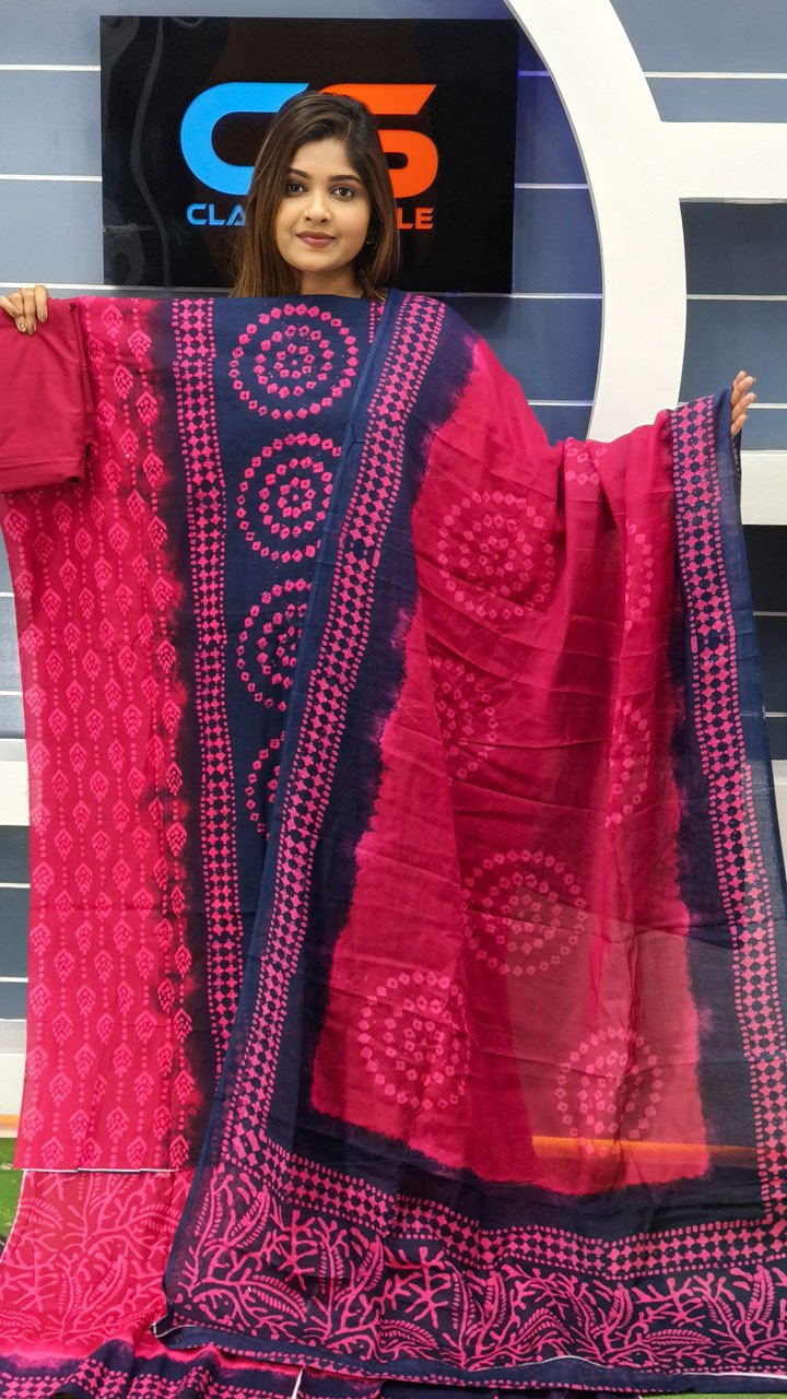 Jaipuri Komol Pure Cotton Three Piece Set