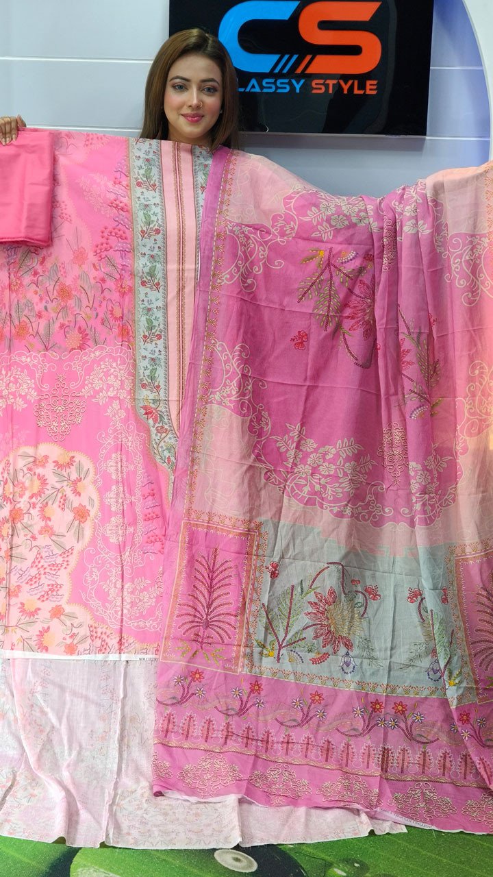 New Premium Zom Zom Lawn Three Piece