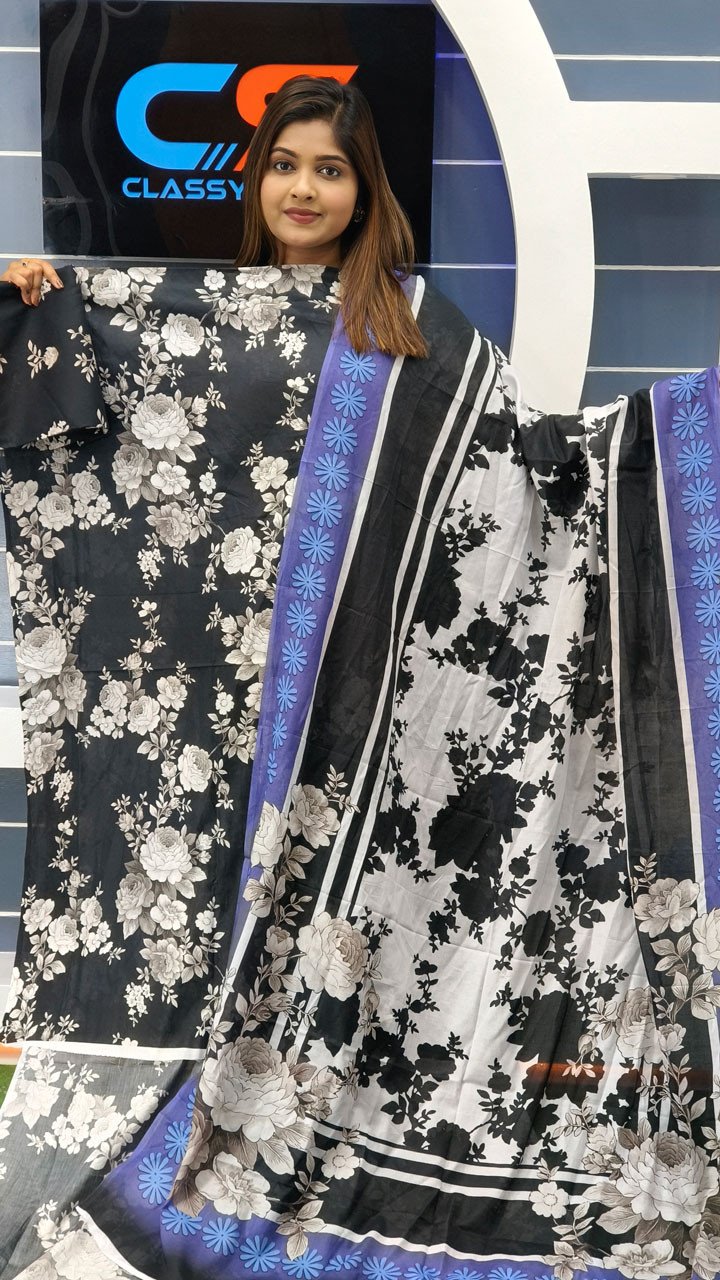 New Exclusive Bin Hameed Lawn Three Piece With Print Salwar