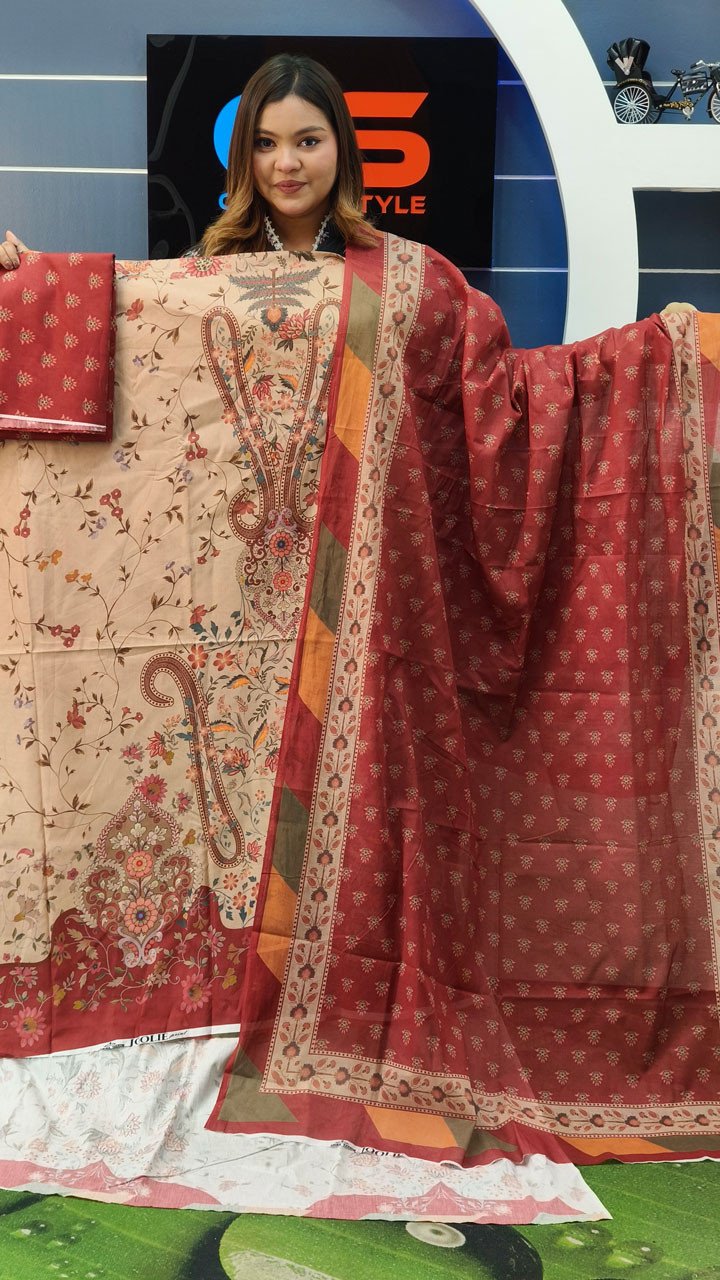 New Exclusive Bin Hameed Lawn Three Piece With Print Salwar