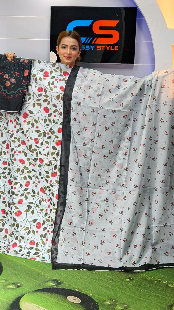 Coco Premium Cotton Lawn Three Piece Set