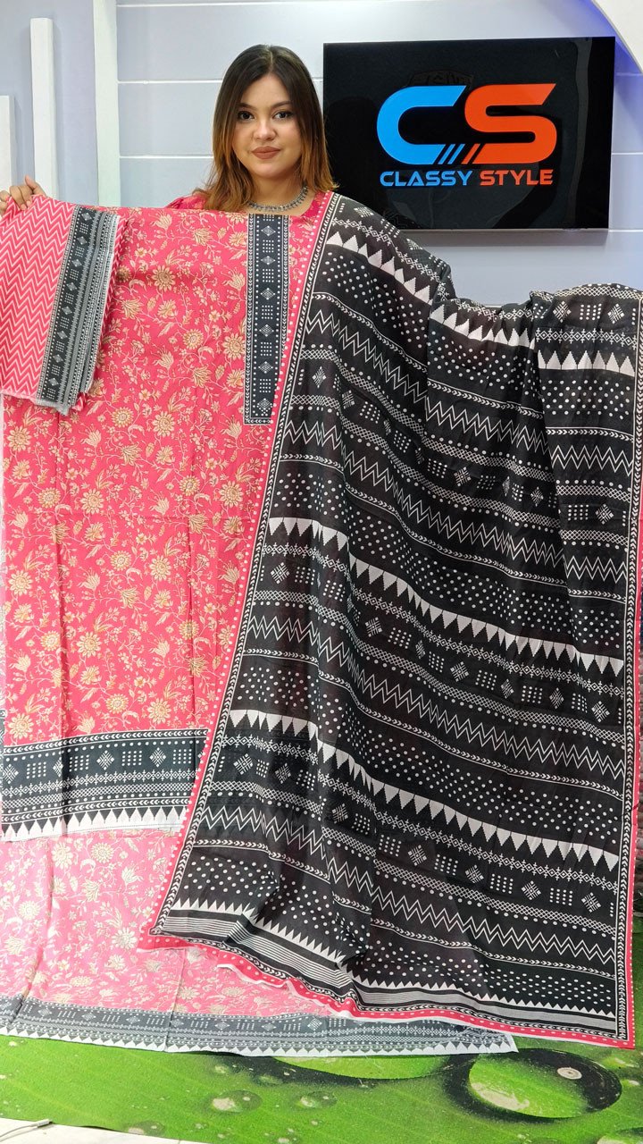 New Exclusive Bin Hameed Lawn Three Piece With Print Salwar