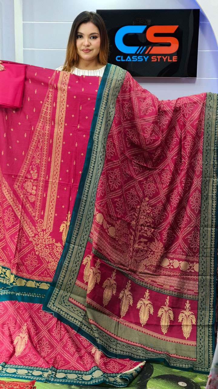 Coco Premium Cotton Lawn Three Piece Set