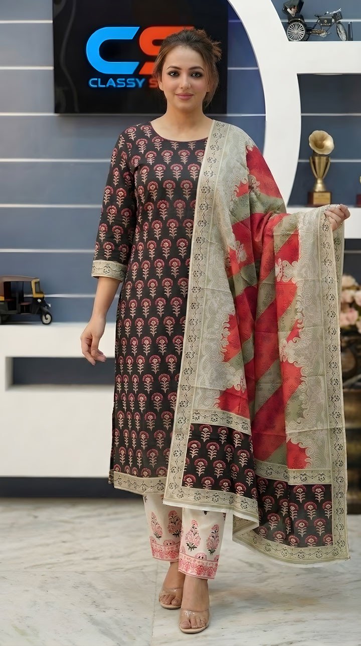 New Exclusive Bin Hameed Lawn Three Piece With Print Salwar