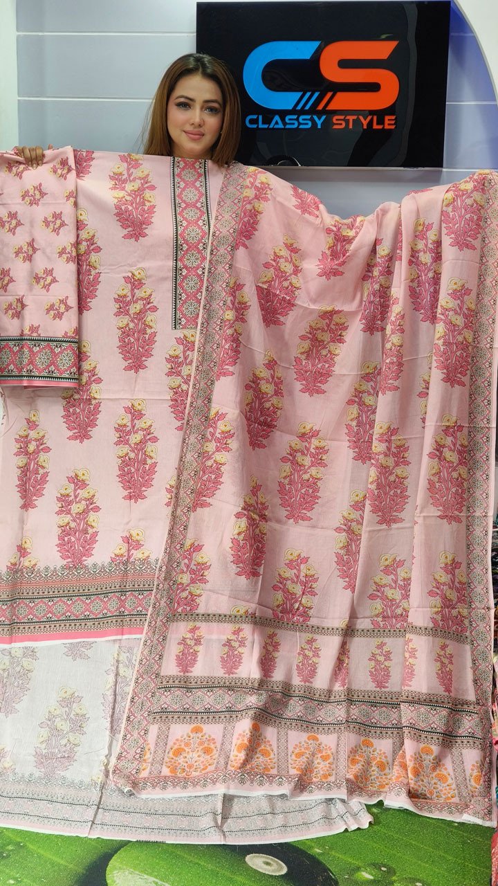 New Exclusive Bin Hameed Lawn Three Piece With Print Salwar