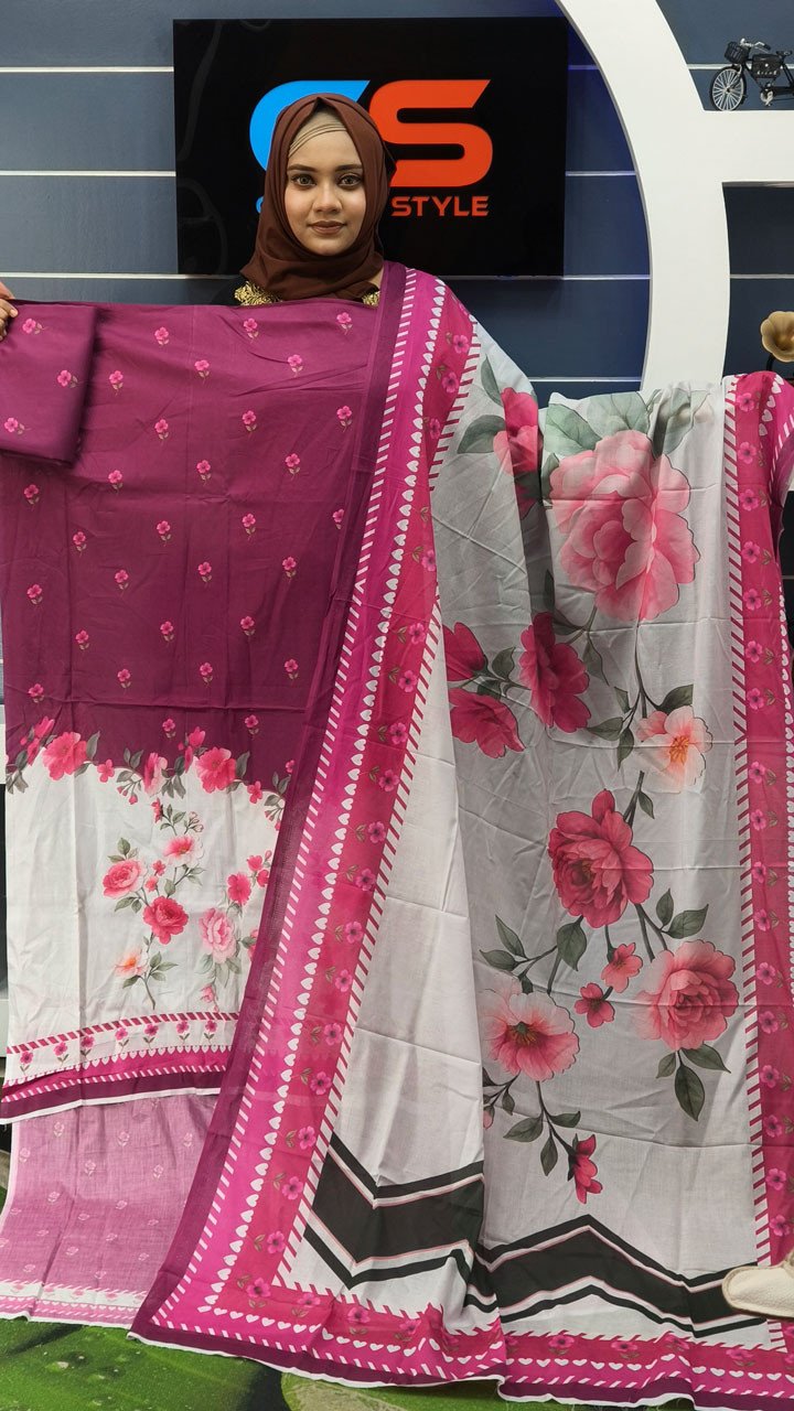 New Exclusive Bin Hameed Lawn Three Piece With Print Salwar