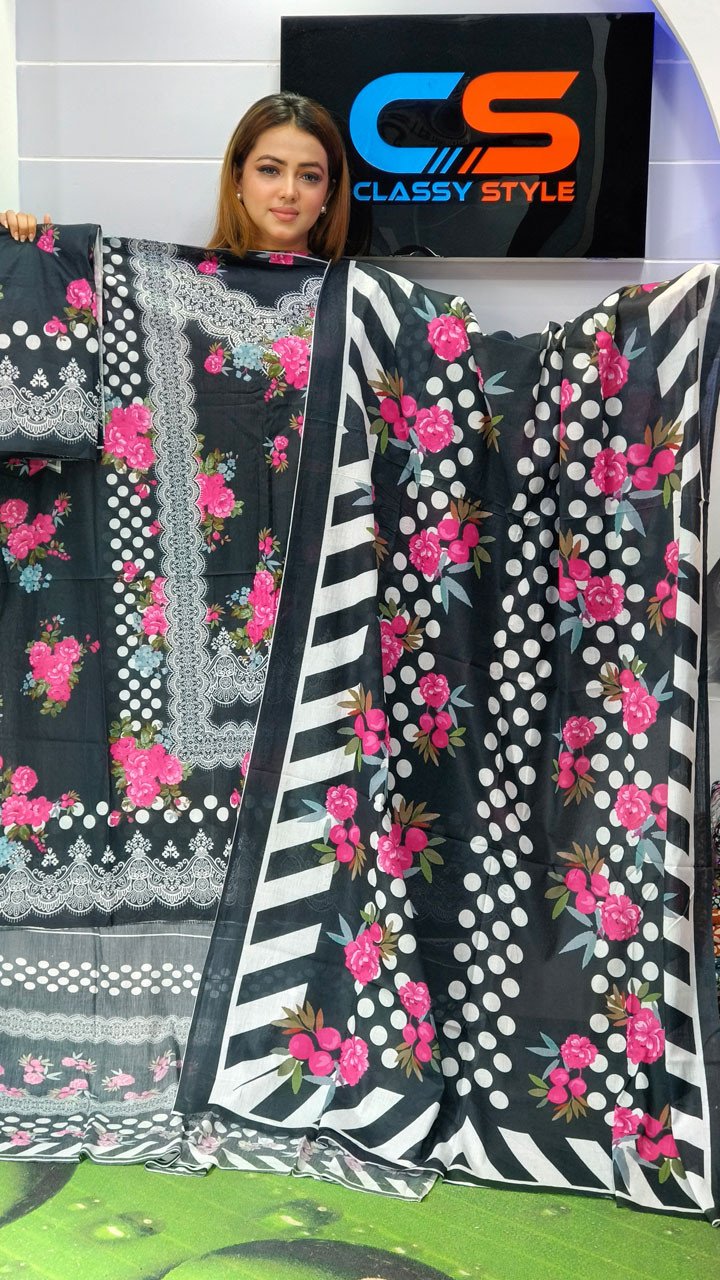 Coco Premium Cotton Lawn Three Piece Set