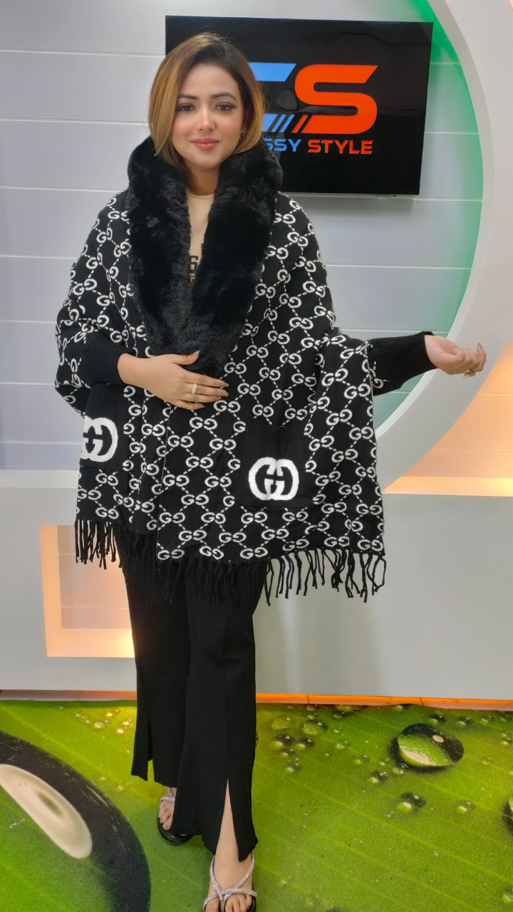 New Design Women China Stylish Poncho