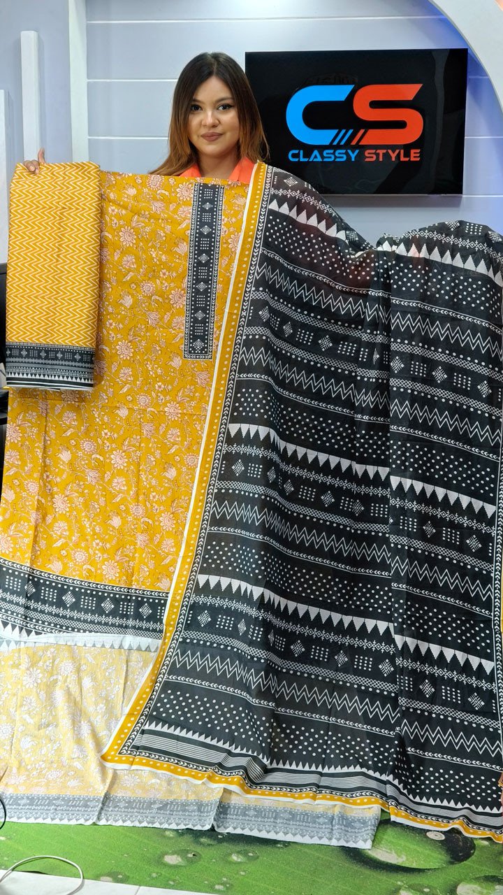 New Exclusive Bin Hameed Lawn Three Piece With Print Salwar